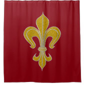 Lily Gold Silber + Ihr Backgr. Ideen Duschvorhang (Vorderseite)