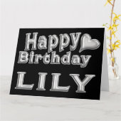 Lily Happy Birthday Geburtstag Karte Aufsteller (Gelbe Blume)