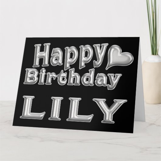 Lily Happy Birthday Geburtstag Karte Aufsteller (Vorderseite)