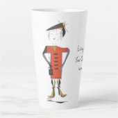 "Lily" - Leben Sie auf Ihren eigenen Termini - Lat Milchtasse (Vorderseite)