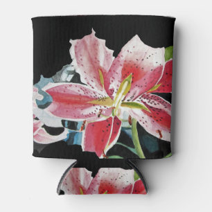 Lily Lilien Aquarell Blume Stubbie kann kühlen Dosenkühler