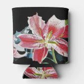 Lily Lilien Aquarell Blume Stubbie kann kühlen Dosenkühler (Rückseite)