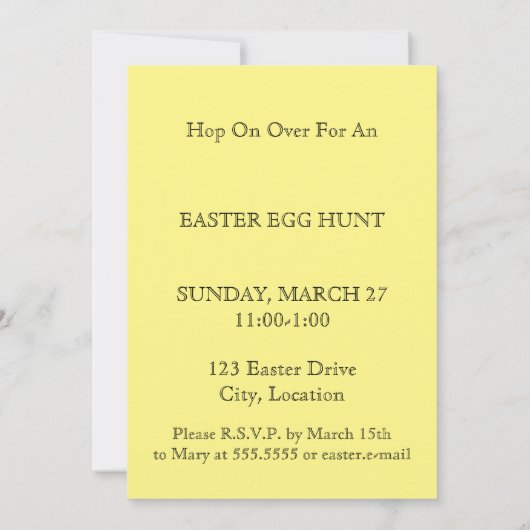 Lily Lilies Yellow Ribbon Einladung (Rückseite)