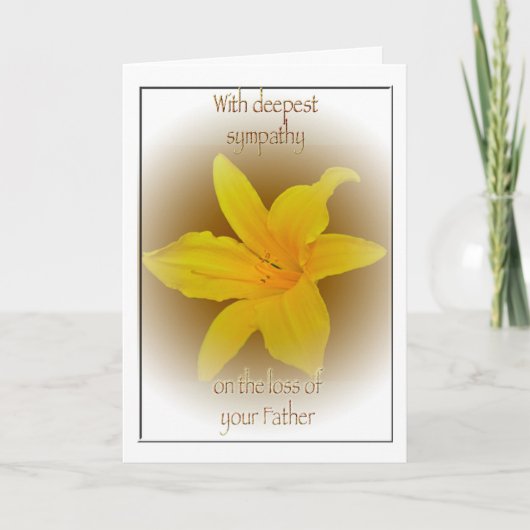 Lily Loss of Father Sympathy Card Karte (Vorderseite)