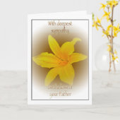 Lily Loss of Father Sympathy Card Karte (Gelbe Blume)