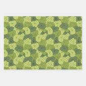 Lily lotus Pflanze kingfischartige Grünmuster Geschenkpapier Set (Vorderseite 2)