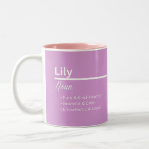 Lily Mädchen Name Definition Tasse   Personalisier