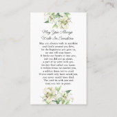 Lily Memorial Photo Funeral Prayer Card Visitenkarte (Rückseite)