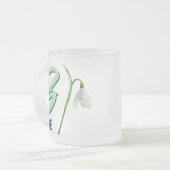 Lily Monogram Coffee Tasse, individuelle Namensges Mattglastasse (Vorderseite Links)