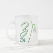 Lily Monogram Coffee Tasse, individuelle Namensges Mattglastasse (Links)