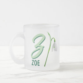 Lily Monogram Coffee Tasse, individuelle Namensges Mattglastasse