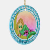 Lily Moon Mermaid  Keramik Ornament (Rechts)