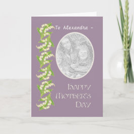 Lily Mthers Day Foto Card, Mauve, um die persönlic Karte