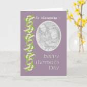 Lily Mthers Day Foto Card, Mauve, um die persönlic Karte (Gelbe Blume)