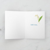 Lily Mthers Day Foto Card, schwarz, um die Person Karte (Innenseite)