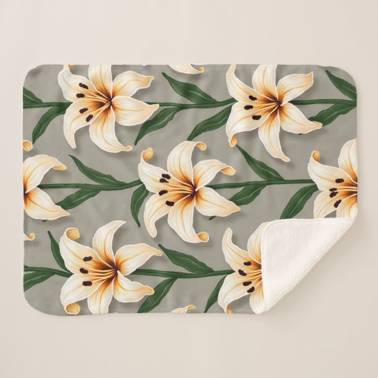 Lily Muster Sherpa Decke Sherpadecke (Vorderseite (Horizontal))