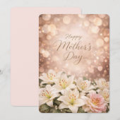 Lily-Muttertags-Grußdesign Feiertagskarte (Vorne/Hinten)