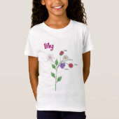 Lily Name Girl's Flower T-Shirt (Vorderseite)