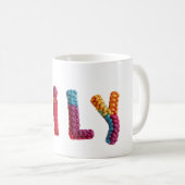Lily Name in Vibranet Crochet Pattern Kaffeetasse (VorderseiteRechts)
