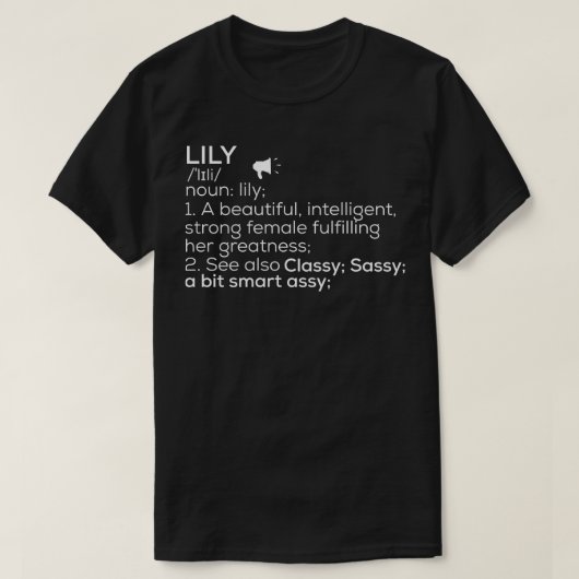 Lily Name Lily Definition Lily Weibliche Name Lily T-Shirt (Design vorne)