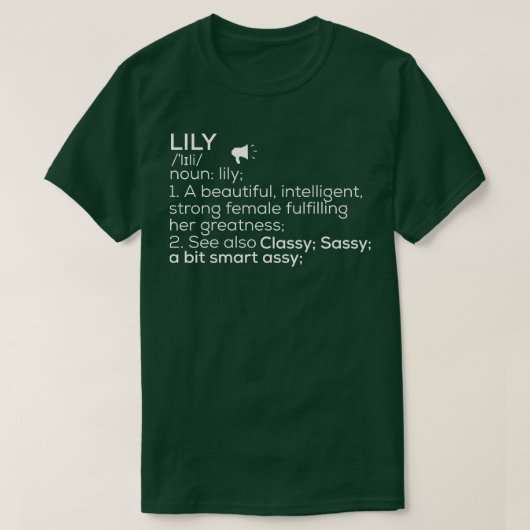 Lily Name Lily Definition Lily Weibliche Name Lily T-Shirt (Design vorne)