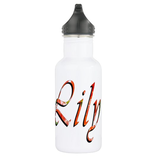 Lily, Name Logo Mädchen wiederverwendbare Wasser F Trinkflasche (Rechts)