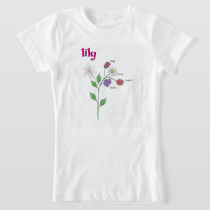 Lily Name Mädchen Blumen T-Shirt