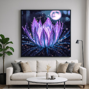 Lily Night Glow - Vibranly Painterly Style Poster