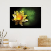 Lily - Nymphaea Chromatella - Gelbe Lilie Poster (Küche)