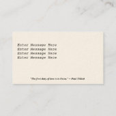 Lily of Compassion: Karriere-Visitenkarten Visitenkarte (Rückseite)