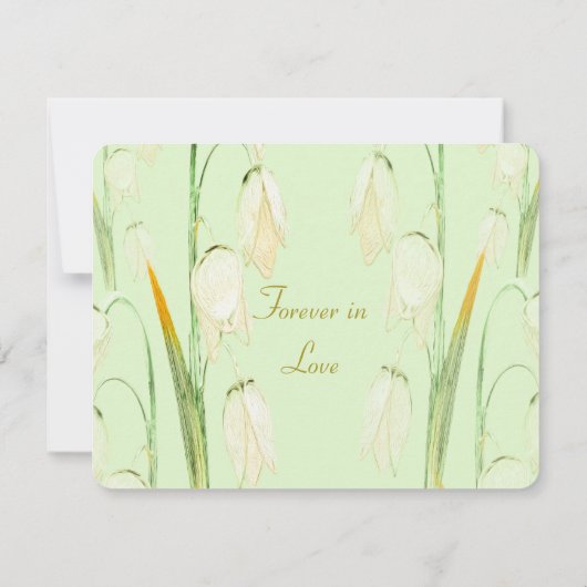 Lily of Norway Sage Wedding RSVP Karte (Rückseite)
