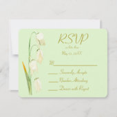 Lily of Norway Sage Wedding RSVP Karte (Vorderseite)