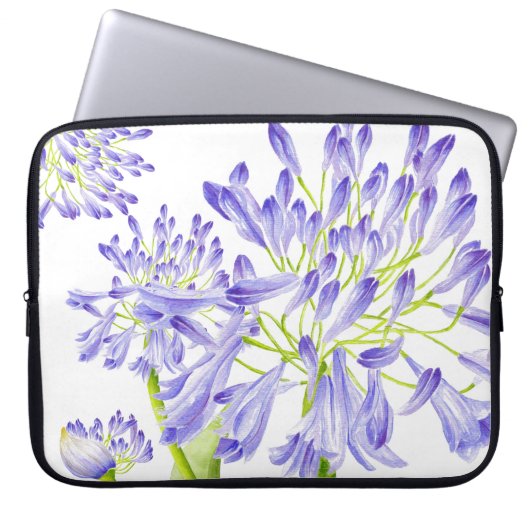 Lily of the Nile on a Laptop Sleeve (Vorderseite)