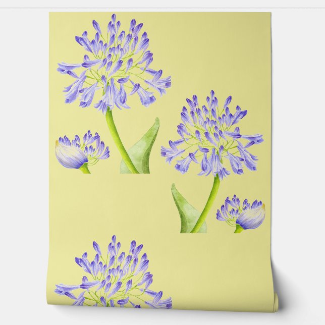 Lily of the Nile on a  Tapete (Abrollen)