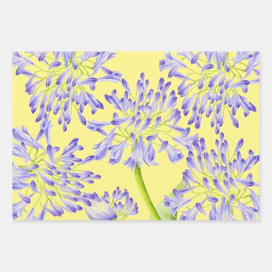 Lily of the Nile on Wrapping Paper Set Geschenkpapier Set (Vorderseite 3)