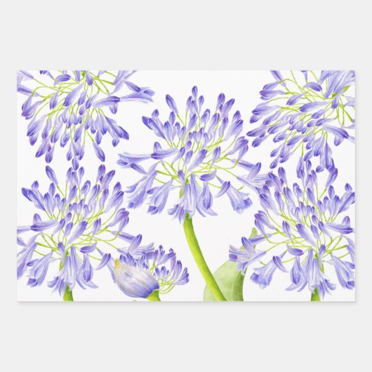 Lily of the Nile on Wrapping Paper Set Geschenkpapier Set (Vorderseite 2)