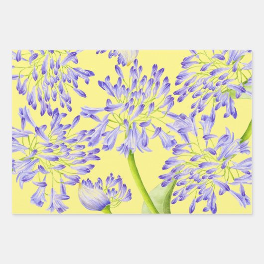 Lily of the Nile on Wrapping Paper Set Geschenkpapier Set (Vorderseite)