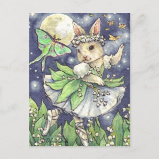 Lily of the tal Ballerina Bunny Postcard Postkarte