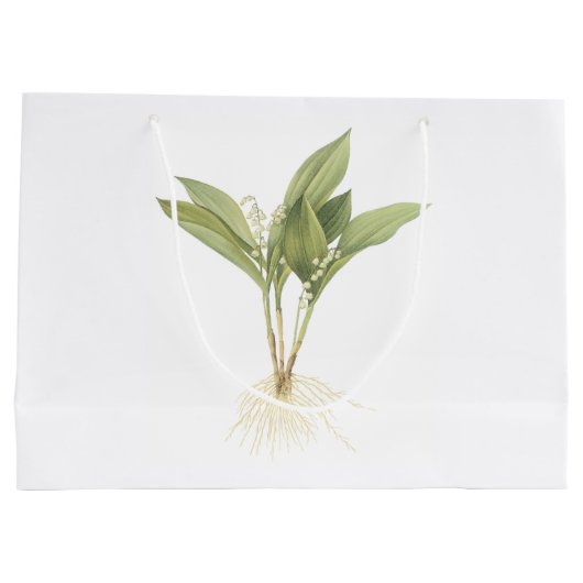 Lily-of-the-tal(Convallaria majalis) by Redouté Große Geschenktüte (Rückseite)