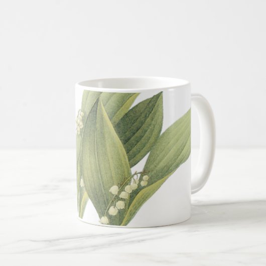 Lily-of-the-Tal (Convallaria majalis) von Redouté Kaffeetasse (VorderseiteRechts)