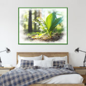 Lily of the tal National Blume Finnland | Leinwanddruck (Insitu (Schlafzimmer))