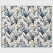 Lily of the Valley and Hawthorn Blumenmuster Geschenkpapier (Flach)