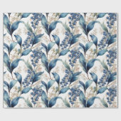 Lily of the Valley and Hawthorn Blumenmuster Geschenkpapier (Flach)