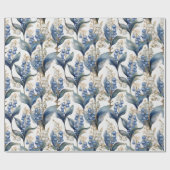 Lily of the Valley and Hawthorn Blumenmuster Geschenkpapier (Flach)