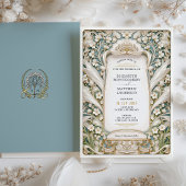 Lily of the Valley Art Nouveau Wedding Einladung
