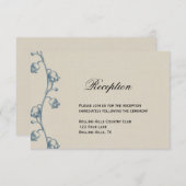 Lily of the Valley auf Ecru Linen Hochzeitsempfang Einladung (Vorne/Hinten)