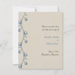 Lily of the Valley auf Ecru Linen Save the Date