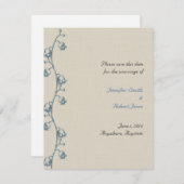 Lily of the Valley auf Ecru Linen Save the Date (Vorne/Hinten)