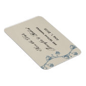 Lily of the Valley auf Ecru Linen Save the Date Magnet (Rechte Seite)