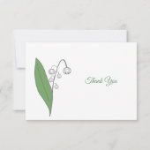 Lily of the Valley Beerdigung Dankeschön Karte (Rückseite)